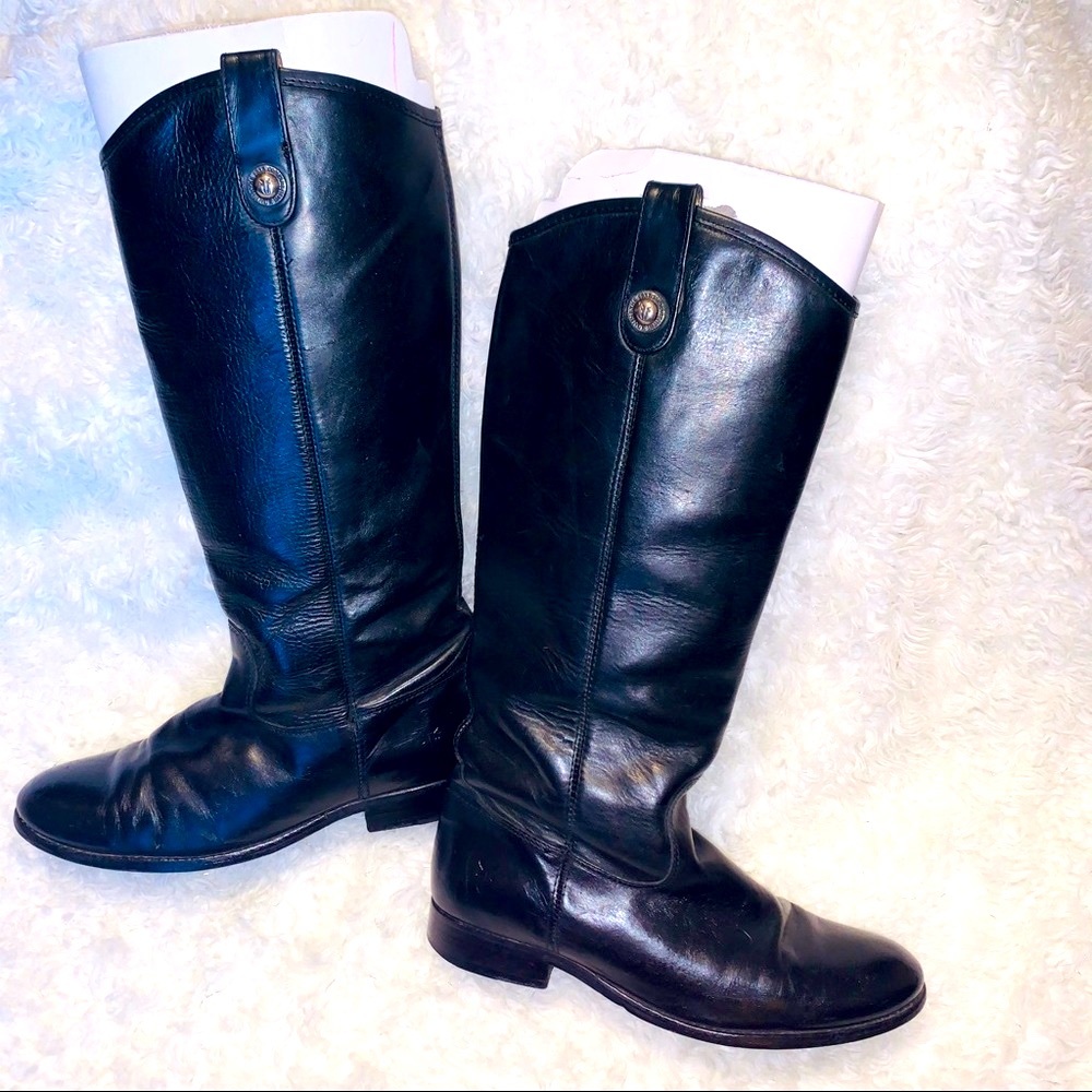 Frye Melissa Button Tabs Pull On Knee Hi Boots